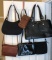 (6) Handbags:  Dillards (leather), Liz C