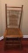 Antique Wooden Chair with Cane Seat