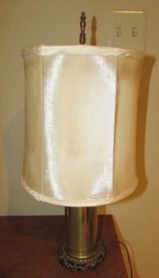 Vintage Brass Table Lamp--22" High to Top of