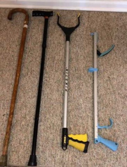 (2) Walking Canes and (1) “Pikstik”
