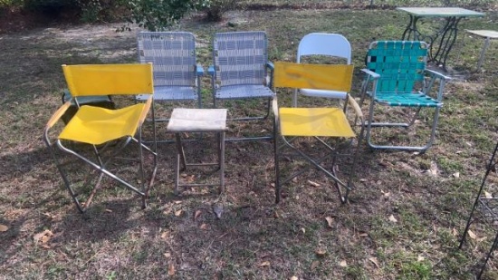 (6) Outdoor Chairs, etc