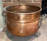 Copper Pot w/Brass Handles and Feet