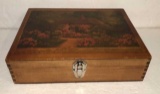 Vintage Hand Made Wooden Box, Dovetail