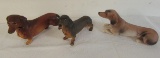 (3) Vintage Dachshund Dog Figurines