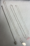 Assorted Jewelry: (3) Chains Marked 