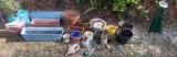 Assorted Pots, Planters, Watering Cans, etc.