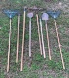 Assorted Long Handle Yard Tools