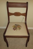 Vintage Chair with Needlepoint Seat