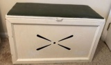 Vintage Hand Made Painted Trunk with Hinged Top--