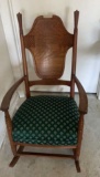 Rocking Chair with Upholstered Seat