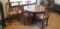 Oak Pedestal Dining Table & (6) Dining Chairs--