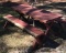 Picnic Table, (2) Benches & Umbrella