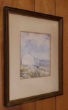 Framed and Matted Watercolor signed W. Winder 1958