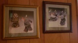 (2) Framed and Matted Pictures--11