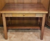 Oak One-Drawer Table--40