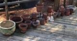 Assorted size clay pots