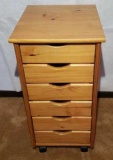 Wooden Drawer Caddy on Casters--