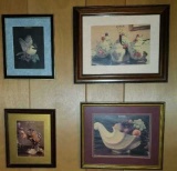 (4) Framed and Matted Pictures