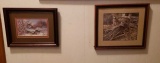 (2) Framed and Matted Pictures--12
