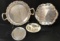 (4) Silverplate Items: Round 2-Handle 15