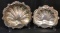 (2) 3-Footed Shell Shaped Bowls: