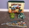 Lincoln Logs, Vintage Wooden Clown Crib Mobile,