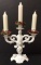 3-Branch Blanc de Chine Ceramic Candleholder-