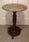 Round Marble Top Pedestal Table on Base with Claw Feet