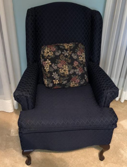 Queen Anne-Style Wing Chair--Matches Lot 29