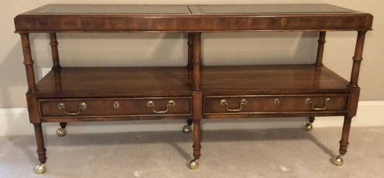 American of Martinsville Sofa Table with Beveled