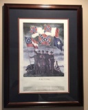 Framed and Matted “The Flags of the Confederacy”