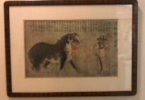 Framed and Matted Chinese Print--