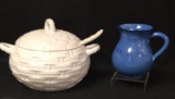 Soup Tureen with Under Plate & Ladle, Ceramic