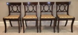 Set of (4) Mahogany Sheraton Style Dining Chairs--