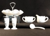 Assorted Vintage Milk Glass Items:  Hobnail