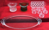 Assorted Glassware: (2) Vintage Fenton Top Hats,