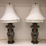 (2) Ceramic and Brass Table Lamps 31