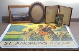 Antique Picture Frames, St. Andrews Poster, etc