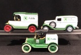 (3) Ertl Ford Publix Delivery Truck Banks: