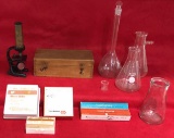 Antique Brass Portable Microscope in Original