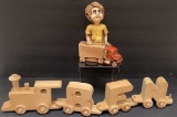 5- Piece Wooden Train Set “Ben” and Hand Crafted