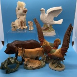 Assorted Animal Figurines:  Vintage Japanese Dog &