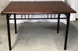 Metal and Wood Rectangular Dining Table—46” x 32”