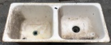 Porcelain Cast Iron Double Compartment Sink