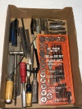 40 Piece Tap and Die Set, Assorted Metal and Wood