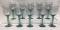 Set of 10 - 9 1/2” Aqua Footed Goblets,