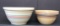 (2) Vintage Mixing Bowls:  McCoy 12 1/4