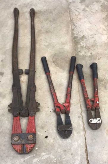 Large H/D Bolt Cutter and Two Small Bolt Cutters