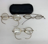 (3) Pairs of Antique Spectacles