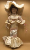 22” Doll with Ruffled Dress and Parasol